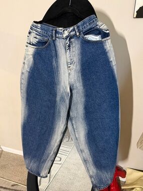 ASOS Blue Washed Denim Jeans with Contrast Stitching